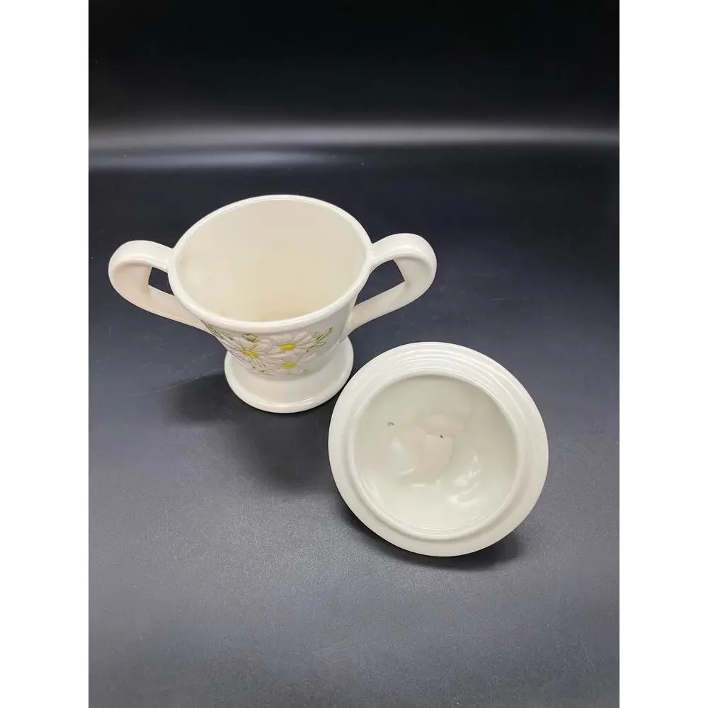 Vintage Metlox Sculptured Daisy Poppytrail Sugar Bowl with Lid